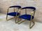 French Mid-Century Gold Brass Chairs, Set of 2, Image 2