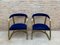 French Mid-Century Gold Brass Chairs, Set of 2 3