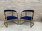 French Mid-Century Gold Brass Chairs, Set of 2 5