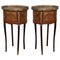 19th Century Kidney Shaped Bronze and Walnut Tables, Set of 2 1