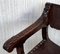 19th Century Folding Carved Walnut and Leather Bench, Set of 2 9