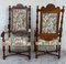 French Carved Walnut Armchairs, 1900s, Set of 2, Image 4