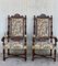 French Carved Walnut Armchairs, 1900s, Set of 2 2