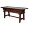 20th Century Large Spanish Carved Walnut Refectory Table 1