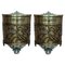 Antique Bronze and Brass Cabinets, Set of 2 1