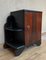 Art Deco Nightstands with Ebonized Base and Burl Walnut, Set of 2 6