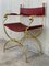 Chaises de Direction Hollywood Regency en Chrome et Cuir par Milo Baughman, Italie, 1960s, Set de 2 5