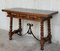 19th Century Spanish Cabinet on Stand in Carved Walnut and Iron Stretcher, Image 12