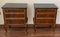 20th French Walnut Nightstands with 3 Drawers and Black Marble Top, Set of 2 2