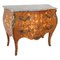 French Louis XV Style Kingwood & Marquetry Ormolu Mounted Bombe Commode 1