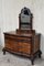 Venetian Baroque Dresser with Mirror in Burl Walnut with Ebonized Details, 1900s, Image 2