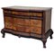 Venetian Baroque Commode Chest of Drawers in Burl Walnut with Ebonized Details, 1900s 1