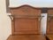Art Nouveau Walnut Nightstands with Crest & Glass Shelves, 1900s, Set of 2, Image 5