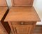 Art Nouveau Walnut Nightstands with Crest & Glass Shelves, 1900s, Set of 2, Image 6