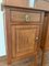 Art Nouveau Walnut Nightstands with Crest & Glass Shelves, 1900s, Set of 2, Image 7