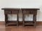 Nightstands with Carved Bars, Drawer & Open Shelf, Catalan, Spain, Set of 2 4