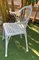 20th Renaissance Revival Style White Garden Chairs in Faux Bamboo, Set of 2 7