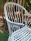 20th Renaissance Revival Style White Garden Chairs in Faux Bamboo, Set of 2 10