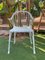 20th Renaissance Revival Style White Garden Chairs in Faux Bamboo, Set of 2 5