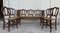 20th Century Bench & Victorian Chairs in Wood and Rattan, Set of 5 5