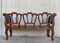 Banc et Chaises Victoriennes en Bois et Rotin, 20ème Siècle, Set de 5 7