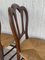 Banco y sillas victorianas de madera y ratán, siglo XX. Juego de 5, Imagen 15