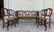 Banc et Chaises Victoriennes en Bois et Rotin, 20ème Siècle, Set de 5 3