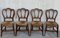 Banco y sillas victorianas de madera y ratán, siglo XX. Juego de 5, Imagen 10