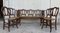 20th Century Walnut Victorian Bench in Wood and Rattan Seat 7