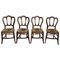 20th Century Victorian Chairs in Wood and Rattan, Set of 4 1