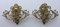Barocke 2-Leuchten Wandleuchten aus Bronze mit Lampenschirmen aus Bronze, 20. Jh., 2er Set 2