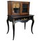 Französischer Napoleon III Kingwood und schwarz ebonisierter Schreibtisch, 1850er 1