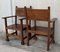 19th Century Spanish Colonial Altar Carved Armchairs with Wood Seat, Set of 2 4