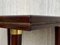 Tavolino Art Déco rettangolare in mogano con gambe e piedi in ottone, Immagine 7