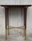 Art Deco Rectangular Mahogany Side Table with Legs & Brass Feet 5