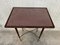 Art Deco Rectangular Mahogany Side Table with Legs & Brass Feet 6