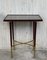 Art Deco Rectangular Mahogany Side Table with Legs & Brass Feet, Image 3