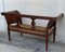 20th Century Empire Bench in Walnut with Ebonized Details & Caned Seat 8