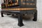 Black Lacquer & Hand-Painted Open Altar Table or Sideboard with Mirror, Set of 2 20
