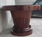 French Art Deco Burl Elm 2-Pedestal Oval Table & Chairs, Set of 7, Image 11