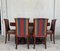 Französischer Ovaler Art Deco Wurzel-Ulmenholz Tisch & Stühle, 7er Set 2