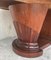 French Art Deco Burl Elm 2-Pedestal Oval Table & Chairs, Set of 7, Image 15