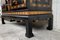 20th Black Lacquer and Hand-Painted Open Altar Table or Sideboard 19
