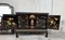 20th Black Lacquer and Hand-Painted Open Altar Table or Sideboard 3