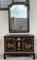 20th Century Chinese Black Lacquer and Hand-Painted Mirror 4