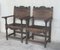 Spanish Catalan Altar Armchairs with Carved Leather, Set of 2 2