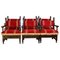 Spanish Armchair in Carved Walnut & Red Velvet Upholstery, Image 2