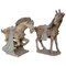 Chevaux de la Dynastie Han en Terracotta, Chine, Set de 2 1