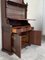 Arts & Crafts Oak Sideboard with Dry Bar Top and Cupboard in Oak, Bronze & Brass 12