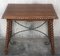 19th Century Spanish Farm Table with Iron Stretchers, Hand Carved Top & Drawer 5
